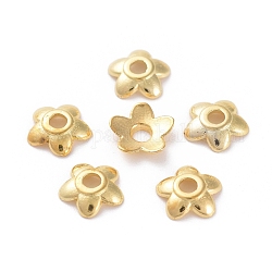 Tibetische Perlen Kappen & Kegel Perlen, cadmiumfrei und bleifrei, golden, 6.5x6.5x2 mm, Bohrung: 2 mm