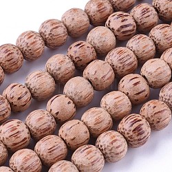 Chapelets de perles de noix de coco, ronde, Pérou, Perle: 10-11 mm de diamètre, Trou: 1mm, Environ 78 pcs/chapelet