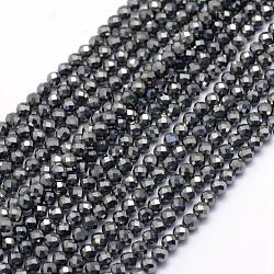 Brins de perles de pierre terahertz, facette, ronde, 3mm, Trou: 0.5mm, Environ 113 pcs/chapelet, 15.35 pouce (39 cm)