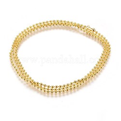 Нержавеющая сталь мяч цепи ожерелье материалы, золотые, 30.3 дюйм (77 см), 2.5мм
