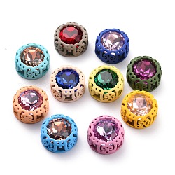 Imitation Jelly Sew on Rhinestone, Glass Rhinestone, with Brass Findings, Garments Accessories, Flat Round, Mixed Color, 17x8mm, Hole: 1.8mm