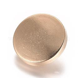 合金シャンクボタン  1穴  フラットラウンド  ライトゴールド  15x7mm  穴：2mm