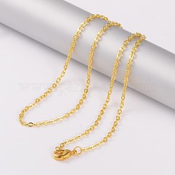 Eisenketten Ketten Halsketten machen, mit Messing Karabinerverschlüsse, golden, 21.8 Zoll, 2 mm