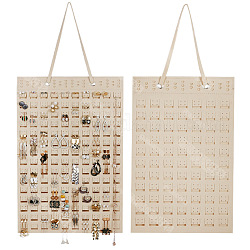 Настенная сумка для хранения украшений из шерсти, прямоугольные, старинный белый, 57x35 см