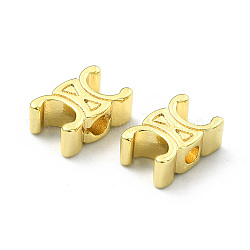Rack Plating Brass Spacer Beads, Golden, 12x8x4.5mm, Hole: 3mm