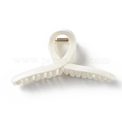 Plastic Claw Hair Clips, with Iron Findings, Hair Accessories for Girls, White, 56x110x40.5mm