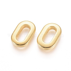 201 anelli di collegamento in acciaio inox, ovale, oro, 9x5.5x1.5mm, diametro interno: 2x5.5mm