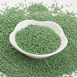 Toho semi di perline giapponesi, tondo, (407) opaco ab verde menta, 11/0, 2x1.5mm, Foro: 0.5 mm, circa 42000pcs/libbra