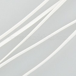 Kunstleder Schnur, Flach PU-Leder, weiß, 2x1 mm, 100 Yard / Bündel (300 Fuß / Bündel)