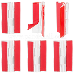 Акриловая самоклеящаяся петля, прямоугольные, красные, 64.5x39x6 мм