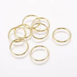 Iron Jump Rings, Open Jump Rings, Cadmium Free & Lead Free, Golden Color, 13 Gauge, 20x1.8mm, Inner Diameter: 16.4mm, about 920pcs/1000g
