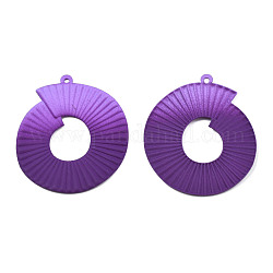 Распыленные окрашенные железные подвески, круглые кольца, фиолетовые, 47x40x2.5 мм, отверстие : 1.6 мм