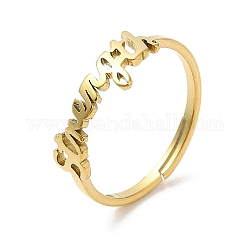 Placcatura ionica (ip) 304 anello regolabile in acciaio inossidabile, vero placcato oro 18k, diametro interno: 17mm