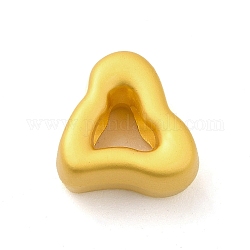 Zink-Legierung Perlen, mattgoldene Farbe, Dreieck, 10x11.5x6 mm, Bohrung: 3.7x4 mm
