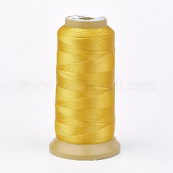 Polyesterfaden, für benutzerdefinierte gewebt Schmuck machen, golden, 0.7 mm, ca. 310 m / Rolle