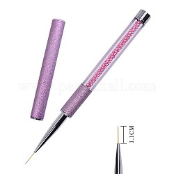 Лак для ногтей, рисование линии пера, с имитационной жемчужной ручкой, розовые, нить: 1.1 см