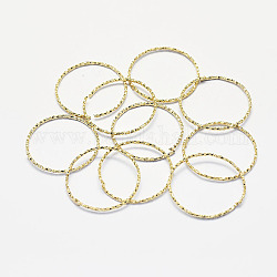 Длинные латунные кольца, реальный 18k позолоченный, без никеля , кольцо, открытые кольца прыжок, 18 датчик, 20.5x1 мм, внутренний диаметр: 19 мм