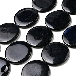 Brins de perles de coquille d'eau douce naturelles peintes par pulvérisation, plat rond, noir, 25x3.5mm, Trou: 0.8mm, Environ 16 pcs/chapelet, 15.83 pouce (40.2 cm)