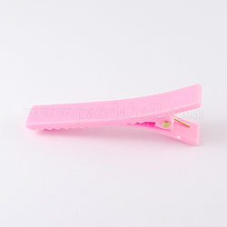Accessoires à cheveux en plastique d'alligator, perle rose, 58.5x10mm