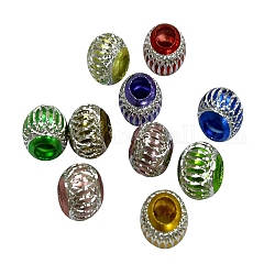 Aluminium-Perlen, Rondell, Mischfarbe, 12.6x11 mm, Bohrung: 5.5 mm
