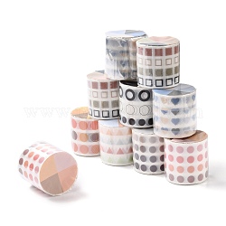 DIY Scrapbook Decorative Adhesive Tapes, with Spool, Mixed Patterns, Mixed Color, 40mm, 3m/roll