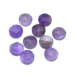 Природных драгоценных камней кабошон, граненые, плоско-круглые, 7.5x3.5~4 мм