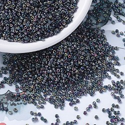 Cuentas de rocailles redondas miyuki, Abalorios de la semilla japonés, 11/0, (rr4572) azul mágico, 11/0, 2x1.3mm, agujero: 0.8 mm, acerca 1100pcs / botella, 10 g / botella