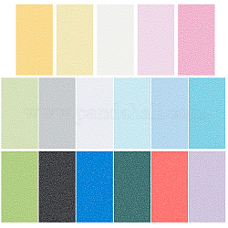 Pegatinas autoadhesivas de papel esmerilado olycraft, etiqueta engomada de la caja del teléfono, Rectángulo, color mezclado, 19x10x0.03 cm, 17 colores, 2pc / color, 34 PC / sistema