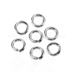Anillos de salto de 304 acero inoxidable, anillos del salto abiertos, color acero inoxidable, 5x1mm, 18 calibre, diámetro interior: 3 mm
