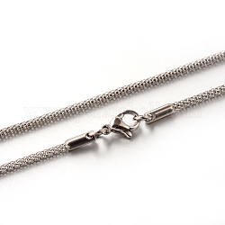 304 in acciaio inossidabile collane a catena lanterna, colore acciaio inossidabile, 17.5 pollice (45 cm), 2mm