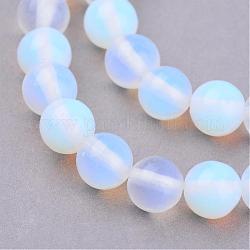 Chapelets de perles d'opalite, ronde, 6~6.5mm, Trou: 1mm, Environ 63 pcs/chapelet, 14.7 pouce