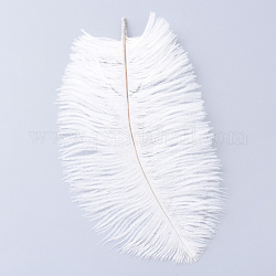 Accessoires de costume en plume d'autruche, teinte, blanc, 15~20 cm