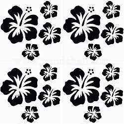 PET Self Adhesive Car Stickers, Waterproof Floral Car Decorative Decals for Car Decoration, Black, 150x150x0.2mm