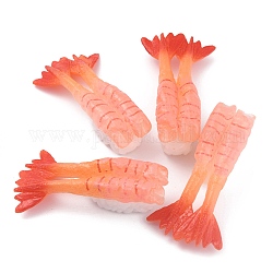 Modello di sashimi di sushi di plastica artificiale, cibo imitazione, per decorazioni da esposizione, sushi di gamberi, pomodoro, 74.5x22x24mm