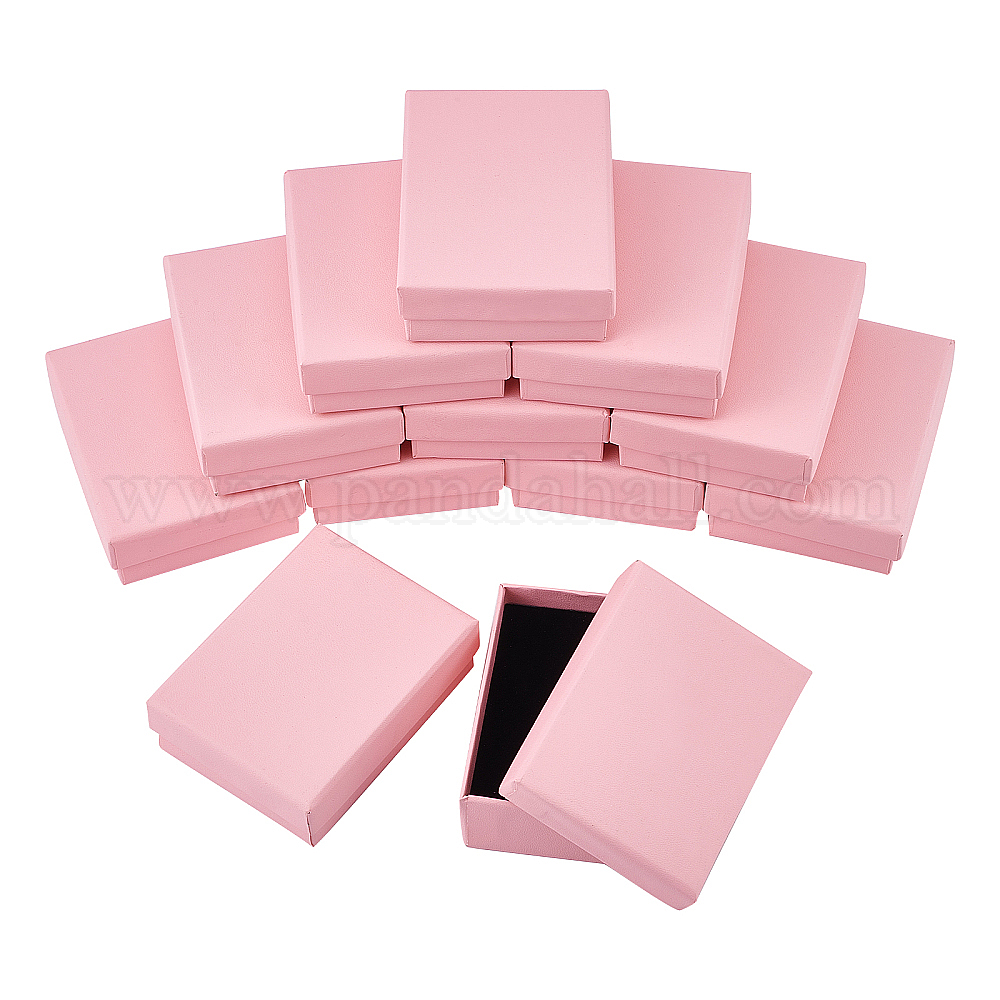 Shop SUPERFINDINGS 16pcs Pink Cardboard Jewellery Gift Boxes with ...