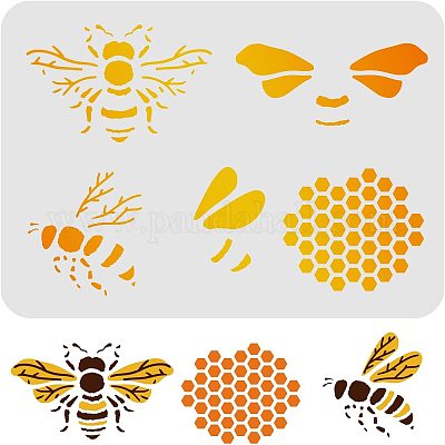Wooden Bee Honeycomb Art Decor
