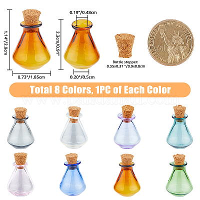 Empty Spell Jars 10 Pcs Small Glass Bottles With Cork Lids Miniature Potion  Bottle For Diy Arts Crafts Decoration