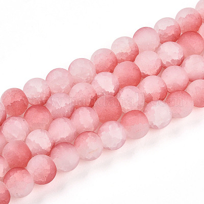 Стеклянные бусины кракле X1-GLAA-N009-10mm-03-1