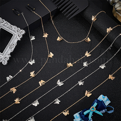 2 пара двухцветных железных заколок для волос&nbsp;OHAR-HY0001-01-1