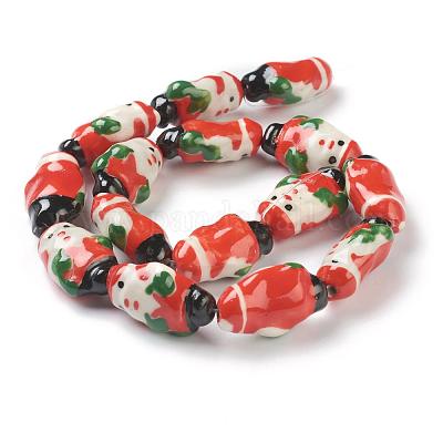 Новогодние бусы санта клауса ручной работы&nbsp;PORC-G006-18-1