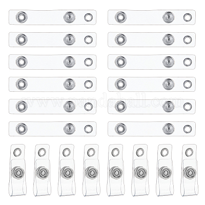  ID Badge Holders,Retractable Badge Reels with Clear