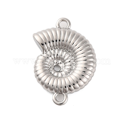 Gestellplattierung Messing Muschelform Verbindungsstück Charms&nbsp;KK-Z070-14P-1