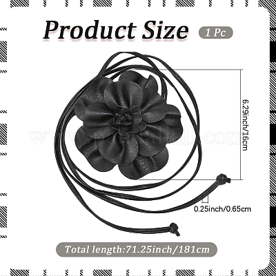 Ремни на талию из искусственной кожи с цветочным принтом для женщин&nbsp;AJEW-WH20816-058A-1