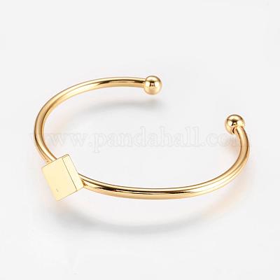 Brazaletes de puño de latón&nbsp;BJEW-K153-02F-1