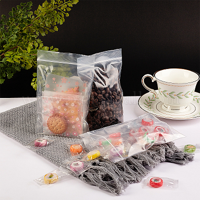 100pcs Thick Transparent Small Plastic Bags Reclosable Plastic Poly Bag  Jewelry Packaging Bags