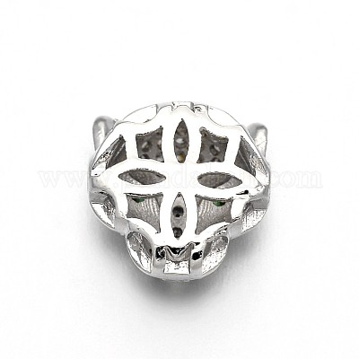 Стойки обшивки латунные микро проложить кубического циркония леопарда полые шарики ZIRC-I012-18P-RS-1