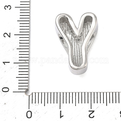 Латунные бусины с инициалами&nbsp;KK-B167-27P-01Y-1