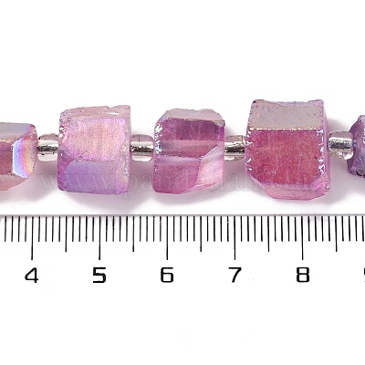 Гальванические природный кварц бисер пряди G-G767-02-19-1