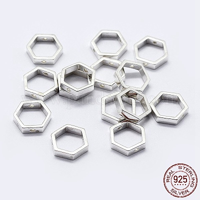 925 Sterling Silber Perlenrahmen&nbsp;STER-F036-12S-8.5x7.5-1