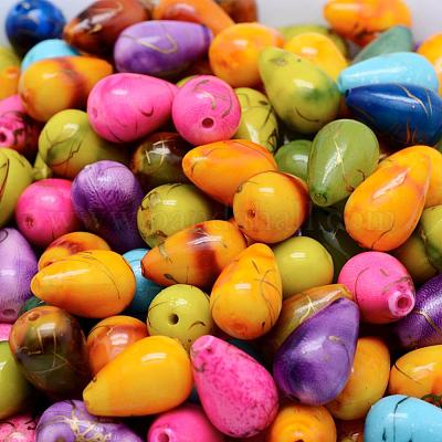 Спрей окрашены  строковые акриловые бусины&nbsp;MACR-K331-24-1